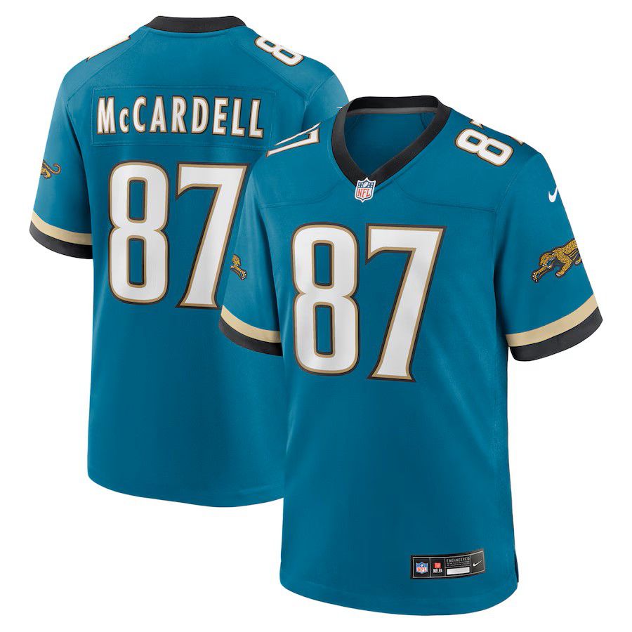 Men Jacksonville Jaguars #87 Keenan McCardell Green Nike Throwback Retired Player Game NFL Jersey->jacksonville jaguars->NFL Jersey